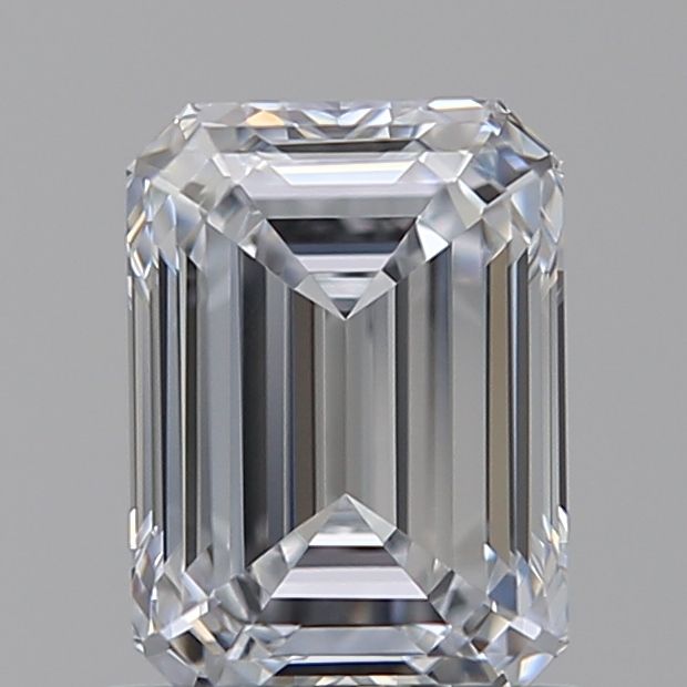 1.02 Carat Emerald Lab Diamond with  Cut Diamond in 14KT  view 1
