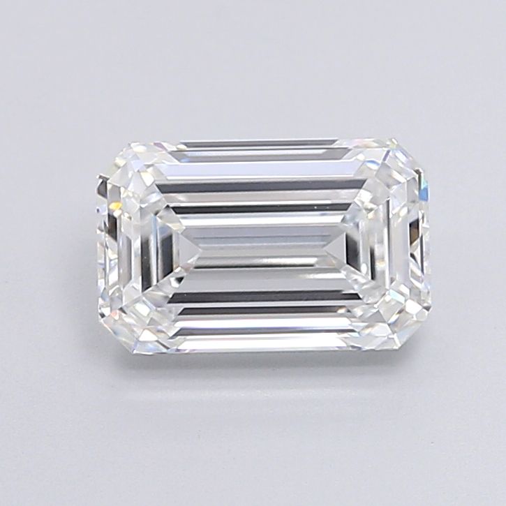 2.53 Carat Emerald Lab Diamond with  Cut Diamond in 14KT  view 1
