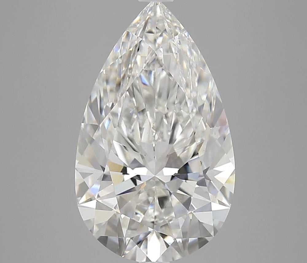 4.51 Carat Pear Lab Diamond with  Cut Diamond in 14KT  view 1
