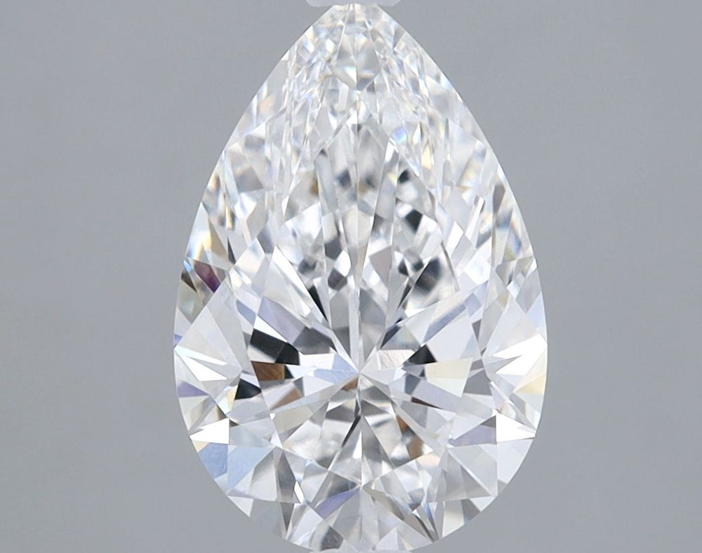 2.05 Carat Pear Lab Diamond with  Cut Diamond in 14KT  view 1
