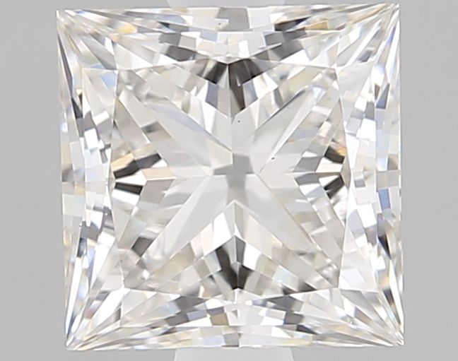 1.06 Carat Princess Lab Diamond with  Cut Diamond in 14KT  view 1
