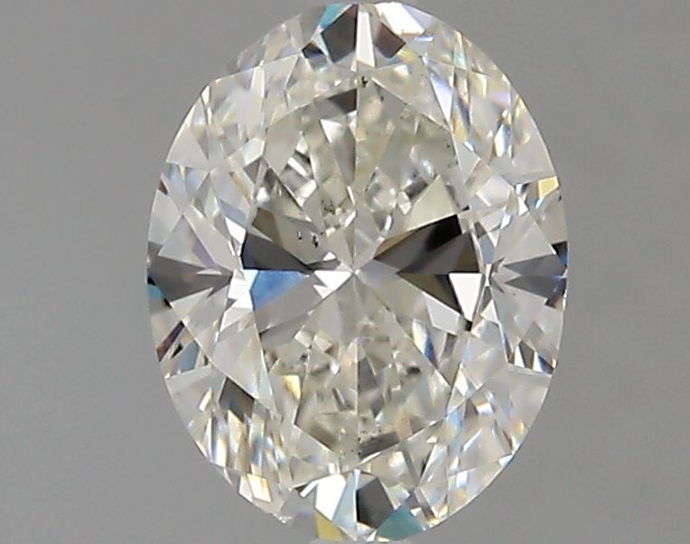 1.5 Carat Oval Natural Diamond with  Cut Diamond in 14KT  view 1
