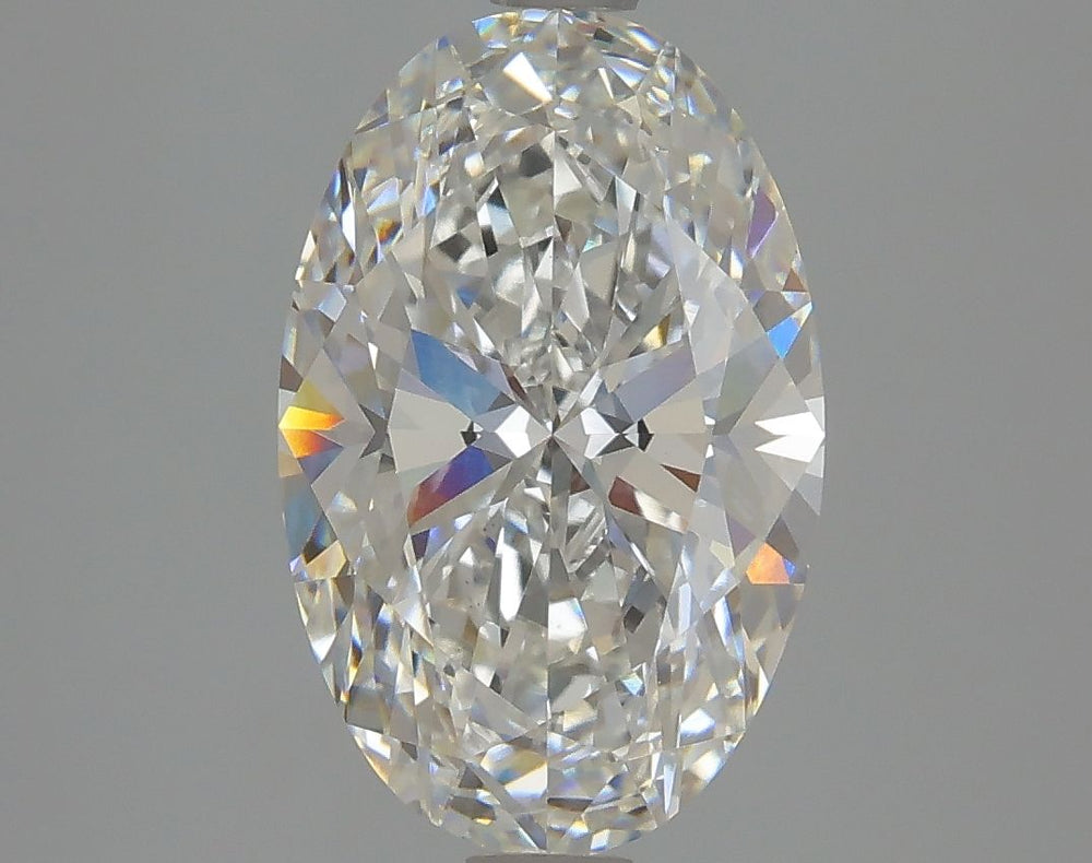3.15 Carat Oval Lab Diamond with  Cut Diamond in 14KT  view 1
