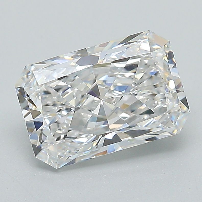 1.79 Carat Radiant Lab Diamond with  Cut Diamond in 14KT  view 1
