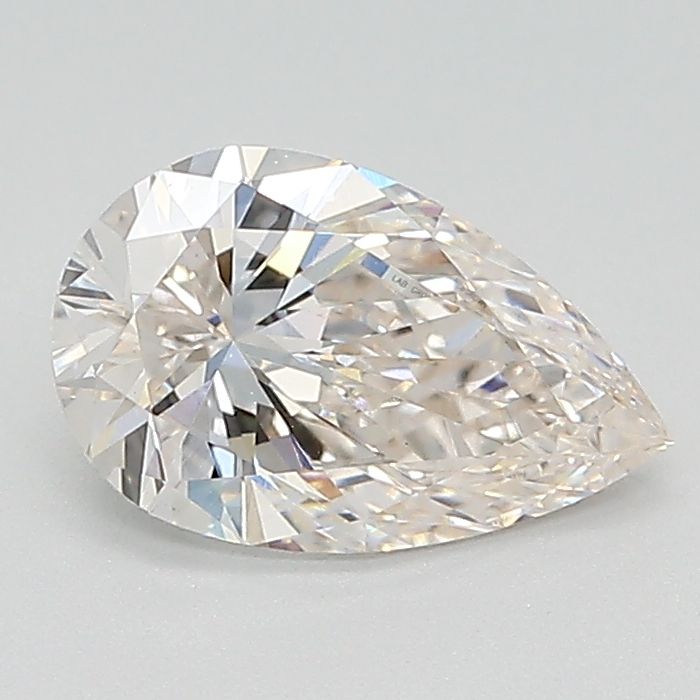 1.0 Carat Pear Lab Diamond with  Cut Diamond in 14KT  view 1
