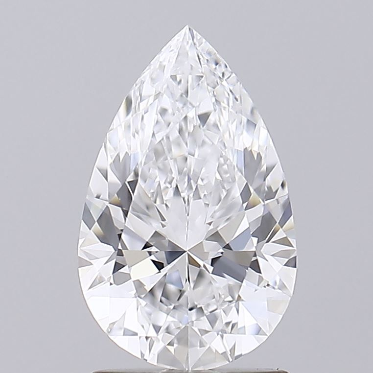 1.5 Carat Pear Lab Diamond with  Cut Diamond in 14KT  view 1
