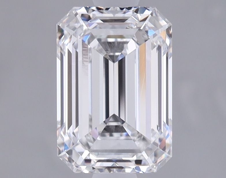 1.46 Carat Emerald Lab Diamond with  Cut Diamond in 14KT  view 1
