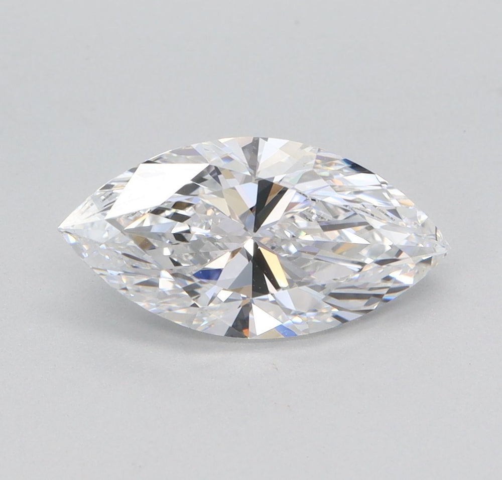 1.5 Carat Marquise Lab Diamond with  Cut Diamond in 14KT  view 1
