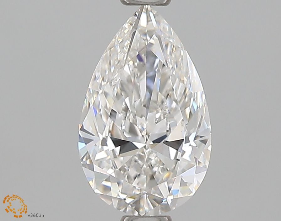 1.0 Carat Pear Lab Diamond with  Cut Diamond in 14KT  view 1
