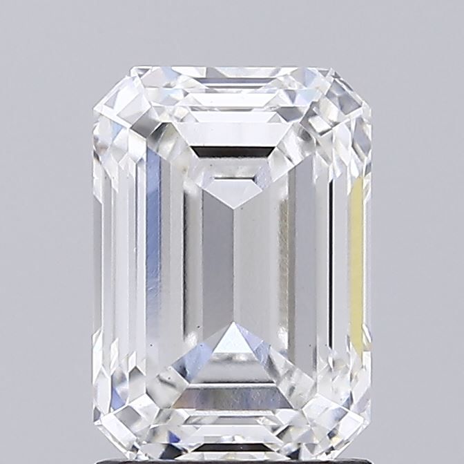 2.02 Carat Emerald Lab Diamond with  Cut Diamond in 14KT  view 1
