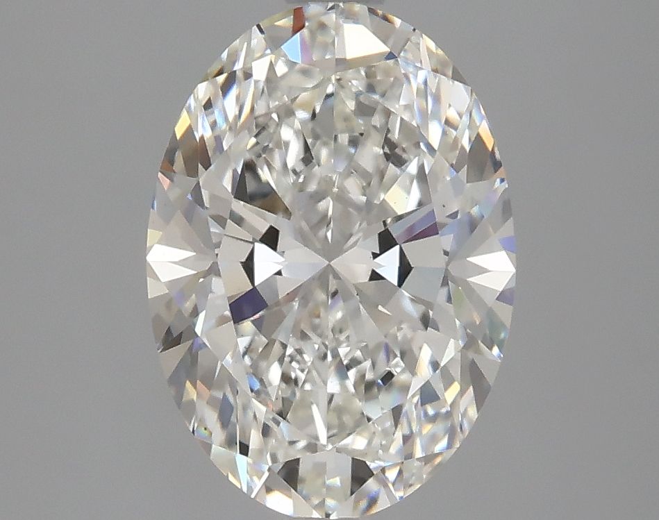 2.5 Carat Oval Lab Diamond with  Cut Diamond in 14KT  view 1
