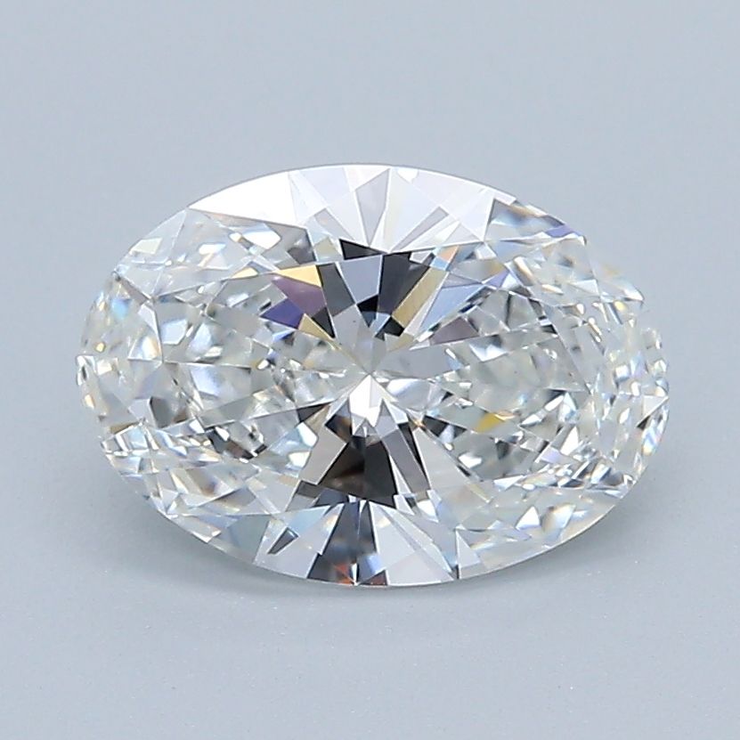 1.55 Carat Oval Lab Diamond with  Cut Diamond in 14KT  view 1
