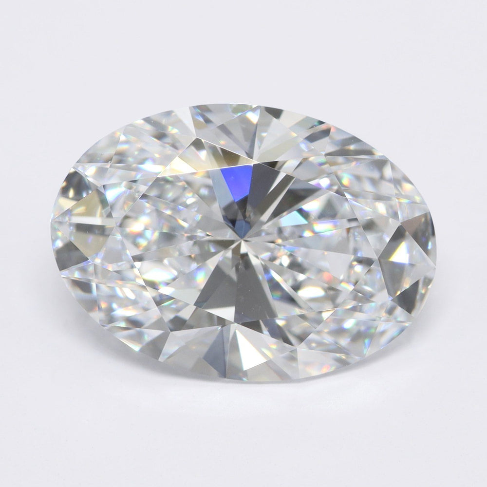3.58 Carat Oval Lab Diamond with  Cut Diamond in 14KT  view 1
