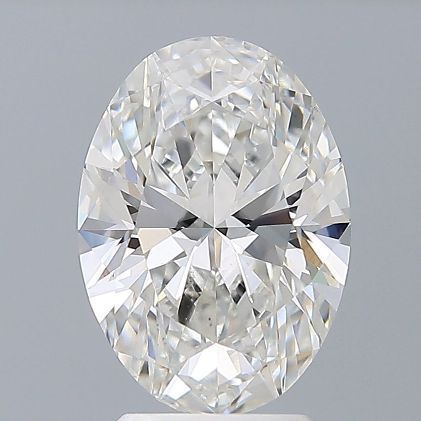 3.01 Carat Oval Lab Diamond with  Cut Diamond in 14KT  view 1

