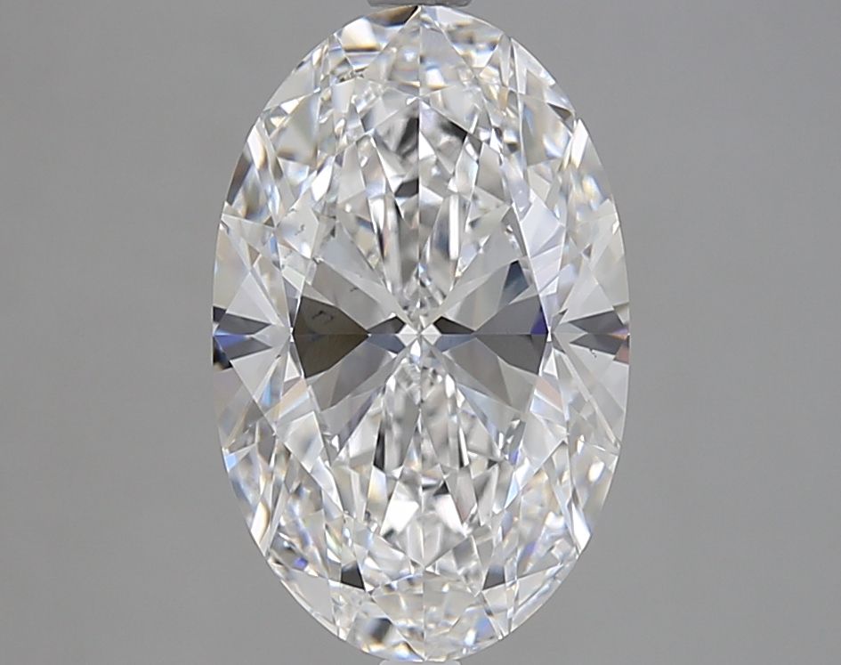 3.06 Carat Oval Lab Diamond with  Cut Diamond in 14KT  view 1
