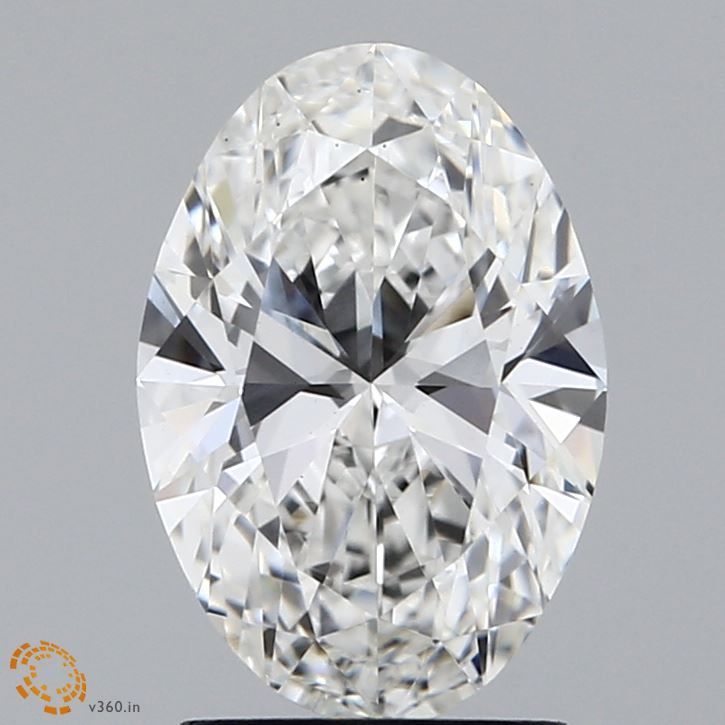 2.0 Carat Oval Lab Diamond with  Cut Diamond in 14KT  view 1
