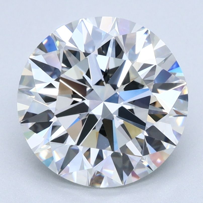 2.75 Carat Round Lab Diamond with  Cut Diamond in 14KT  view 1
