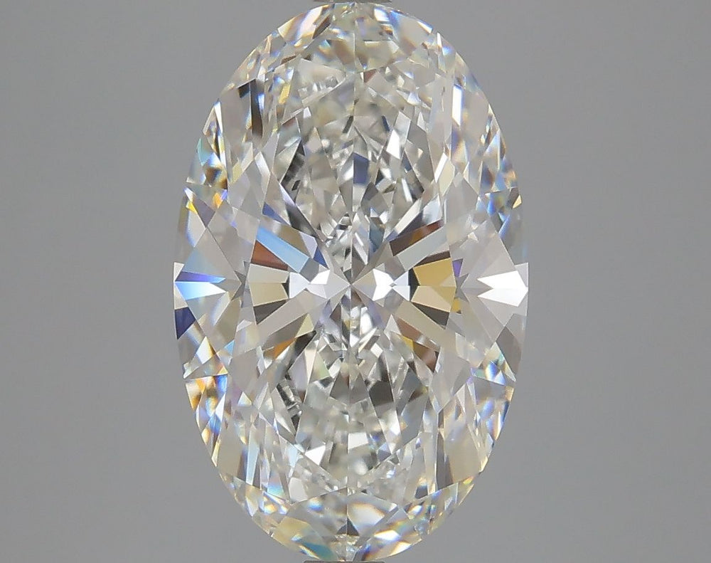 4.0 Carat Oval Lab Diamond with  Cut Diamond in 14KT  view 1
