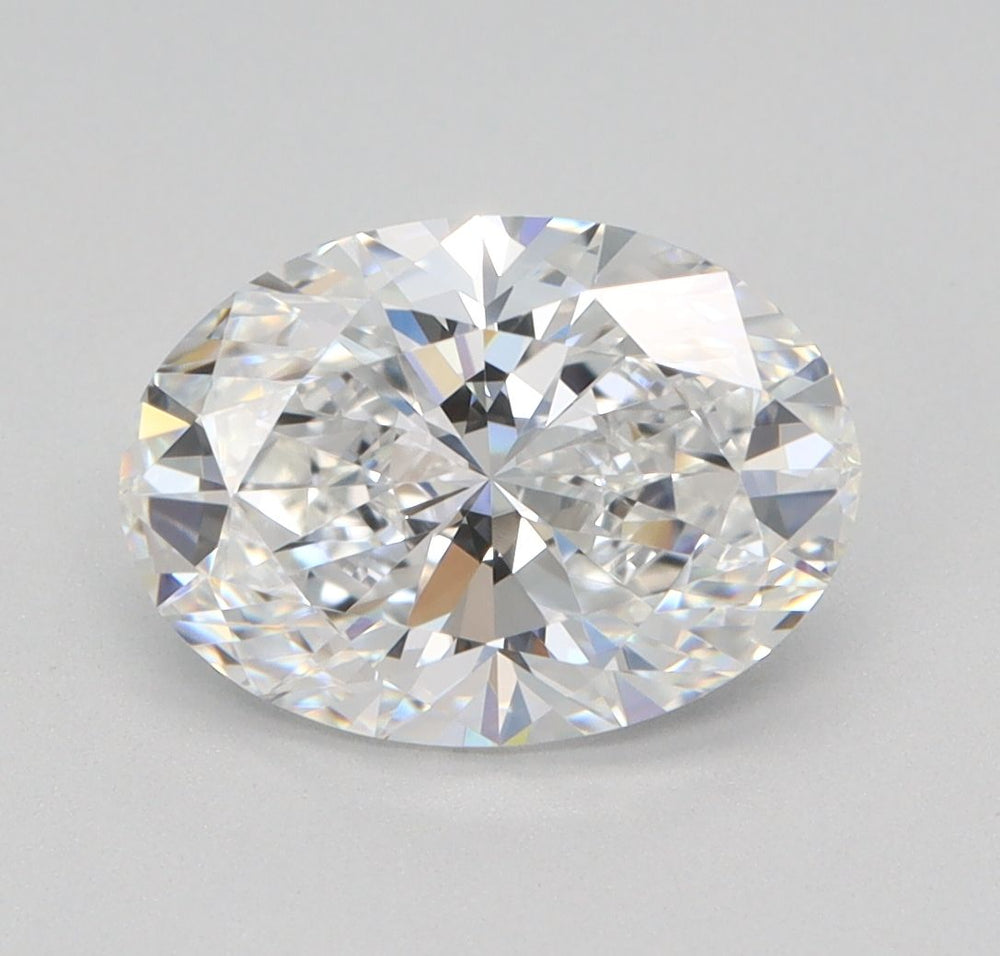 1.5 Carat Oval Lab Diamond with  Cut Diamond in 14KT  view 1
