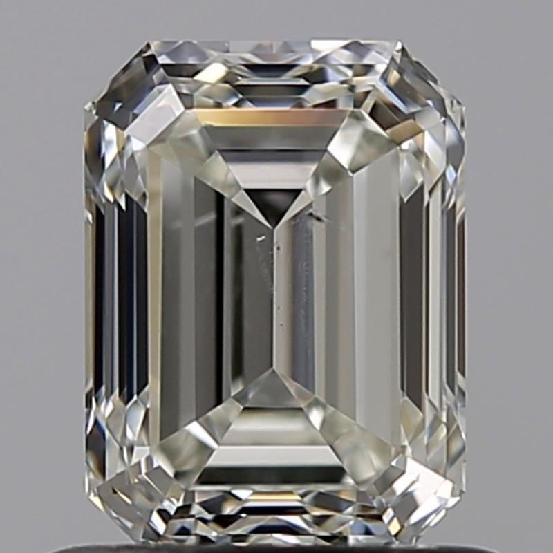 0.9 Carat Emerald Natural Diamond with  Cut Diamond in 14KT  view 1
