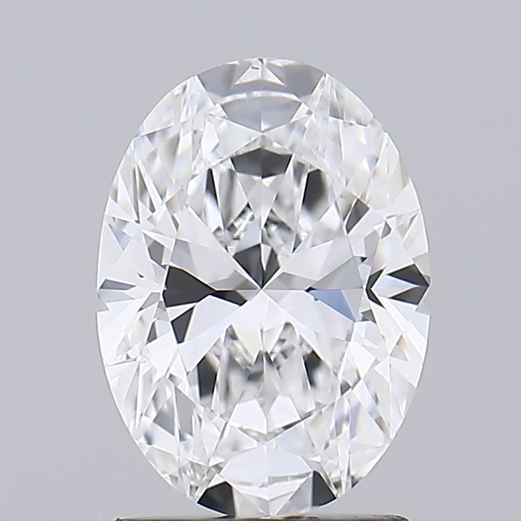 1.5 Carat Oval Lab Diamond with  Cut Diamond in 14KT  view 1
