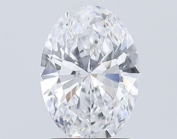 1.43 Carat Oval Lab Diamond with  Cut Diamond in 14KT  view 1

