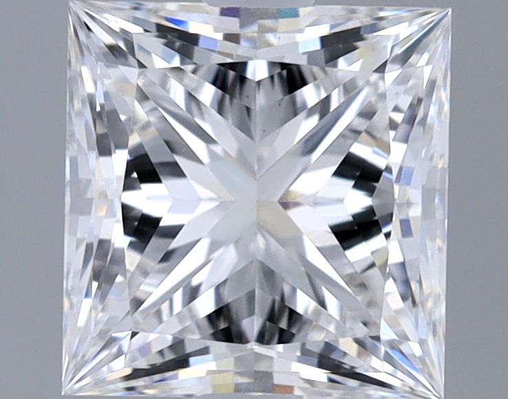 1.89 Carat Princess Lab Diamond with  Cut Diamond in 14KT  view 1

