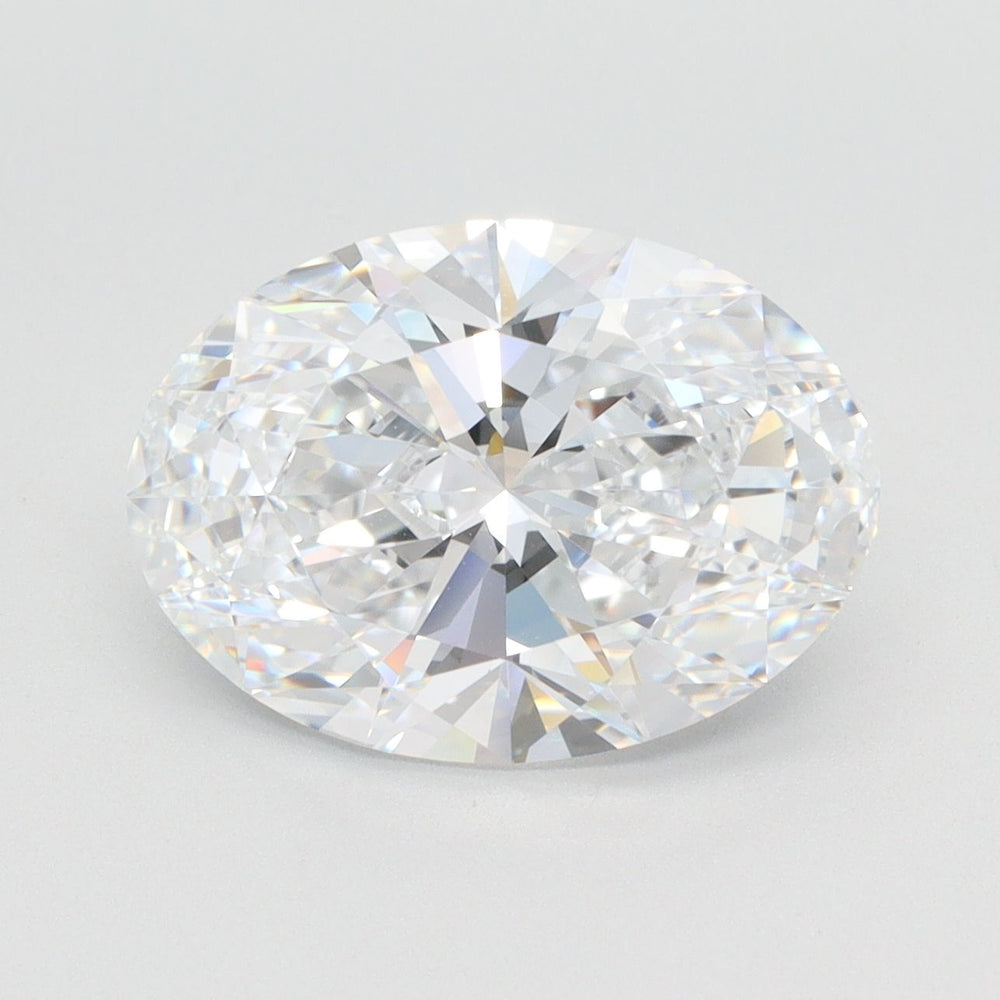 4.01 Carat Oval Lab Diamond with  Cut Diamond in 14KT  view 1
