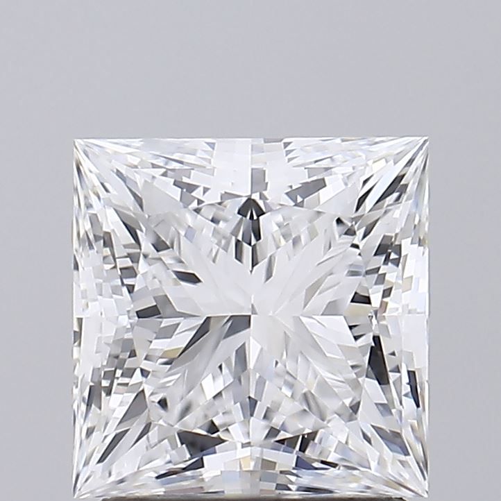 1.68 Carat Princess Lab Diamond with  Cut Diamond in 14KT  view 1
