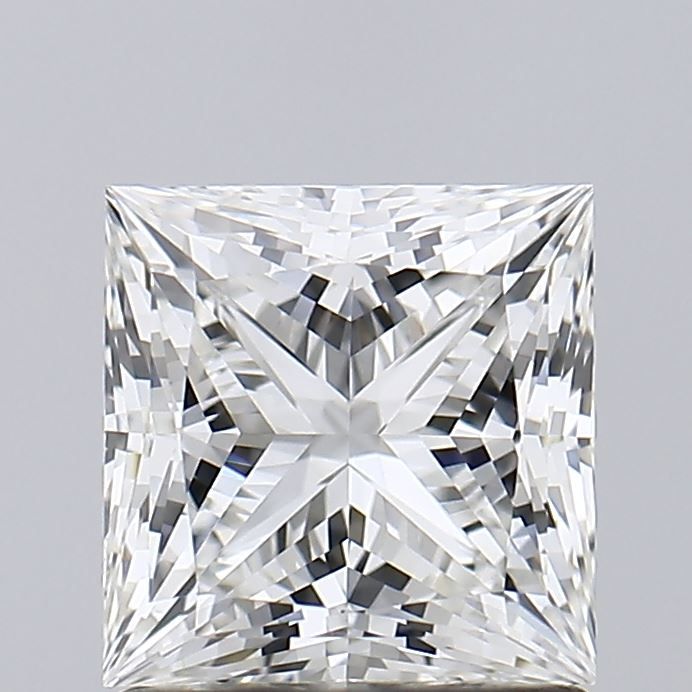 1.37 Carat Princess Lab Diamond with  Cut Diamond in 14KT  view 1
