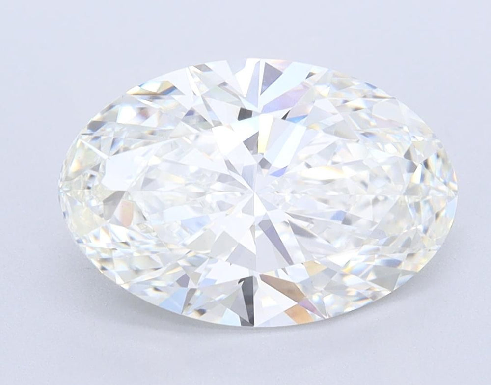 2.53 Carat Oval Lab Diamond with  Cut Diamond in 14KT  view 1
