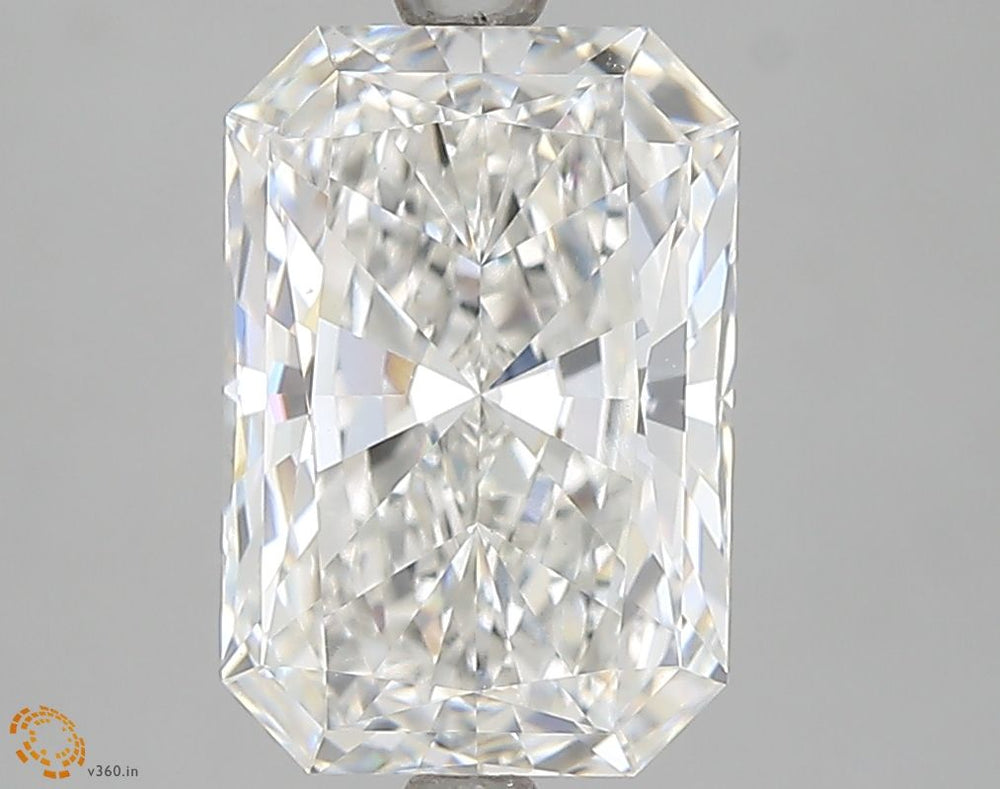 3.16 Carat Radiant Lab Diamond with  Cut Diamond in 14KT  view 1
