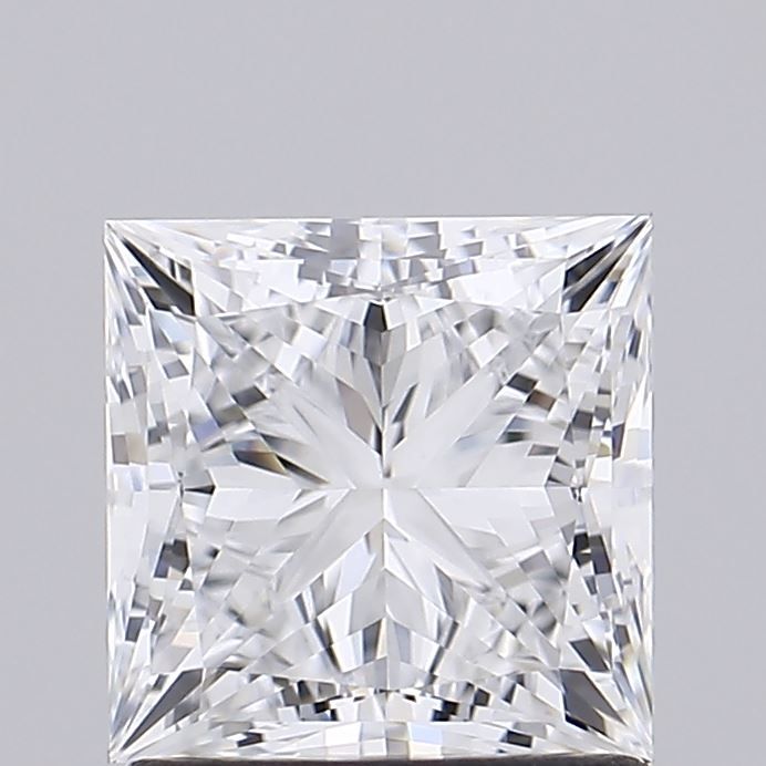 1.5 Carat Princess Lab Diamond with  Cut Diamond in 14KT  view 1
