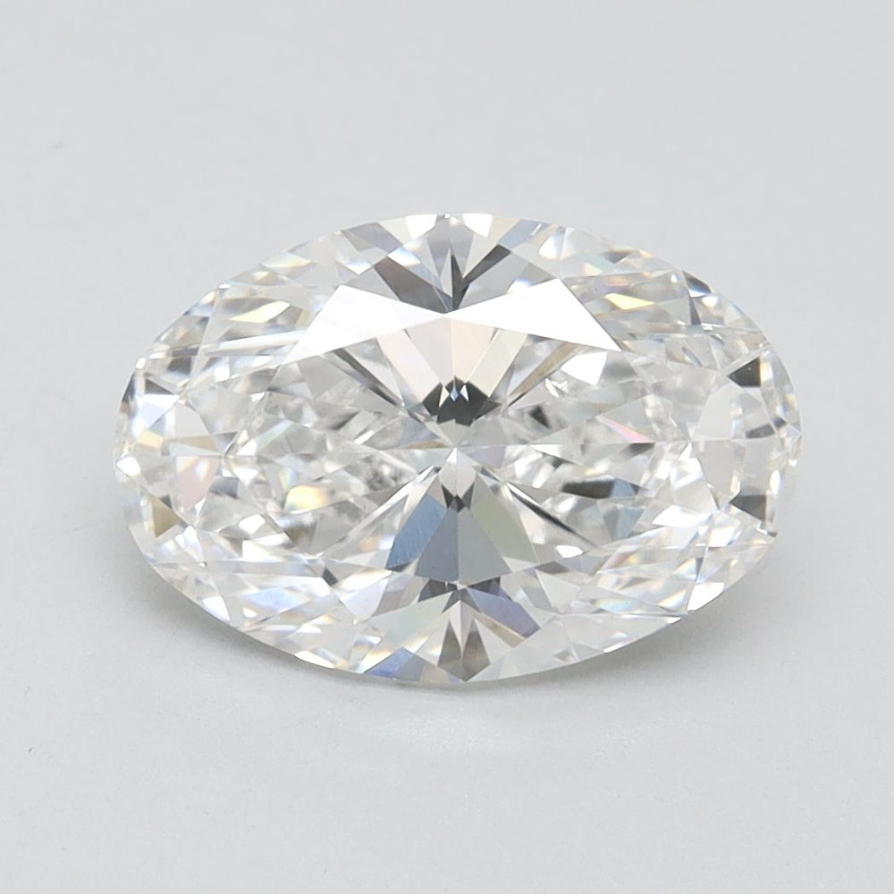 2.5 Carat Oval Lab Diamond with  Cut Diamond in 14KT  view 1

