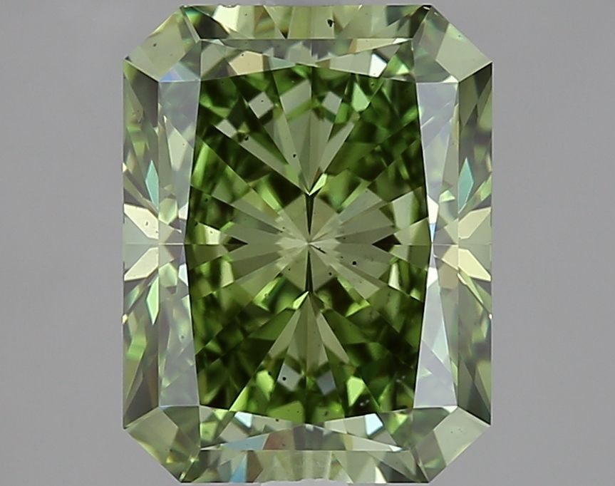 3.01 Carat Radiant Lab Diamond with  Cut Diamond in 14KT  view 1
