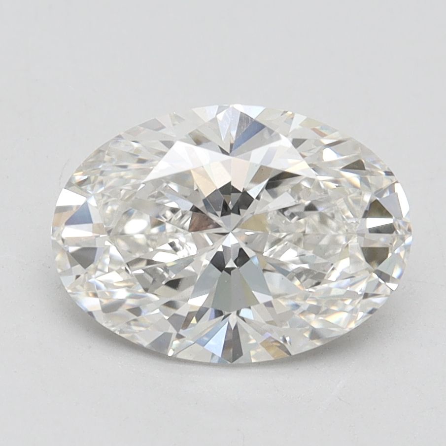 2.0 Carat Oval Lab Diamond with  Cut Diamond in 14KT  view 1
