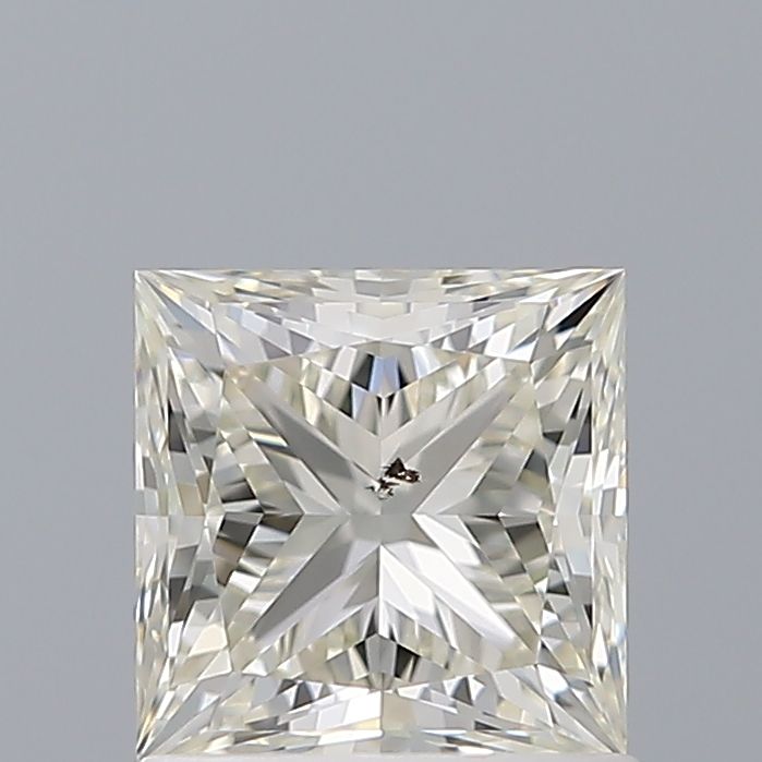 1.01 Carat Princess Natural Diamond with  Cut Diamond in 14KT  view 1

