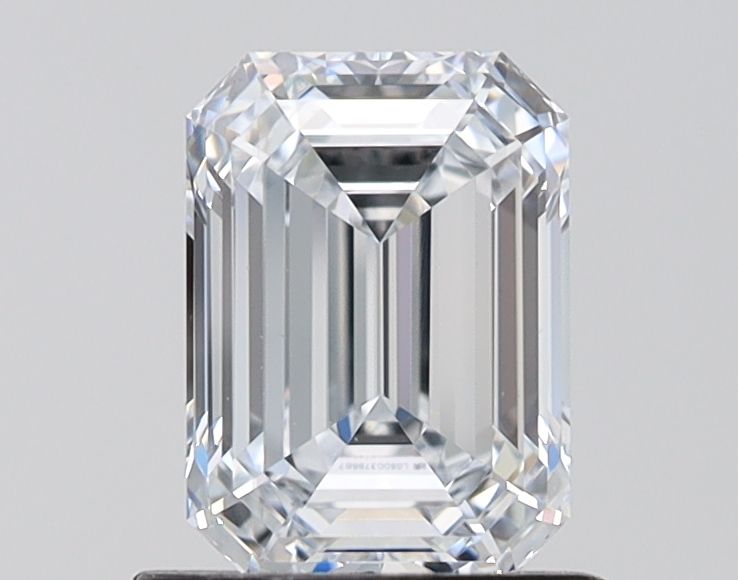 1.46 Carat Emerald Lab Diamond with  Cut Diamond in 14KT  view 1

