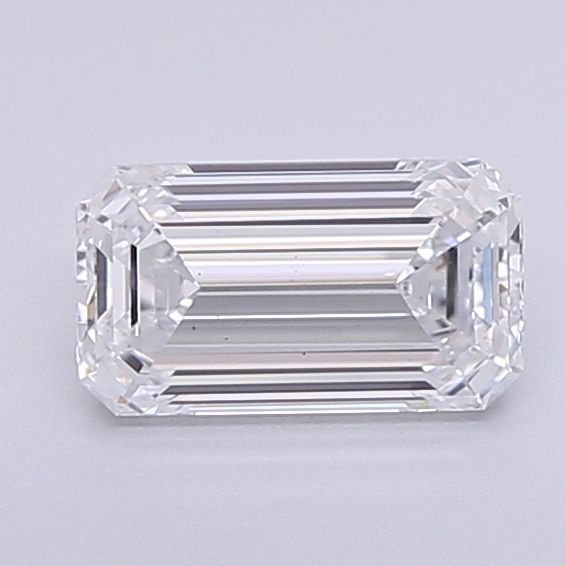 1.04 Carat Emerald Lab Diamond with  Cut Diamond in 14KT  view 1

