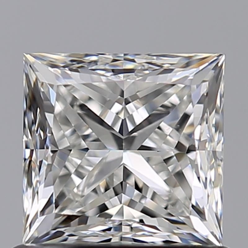 0.82 Carat Princess Natural Diamond with  Cut Diamond in 14KT  view 1

