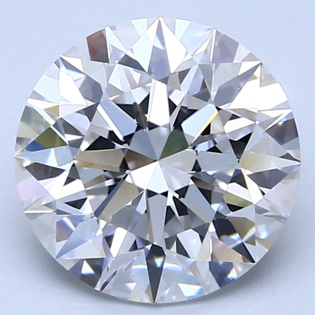 3.61 Carat Round Lab Diamond with  Cut Diamond in 14KT  view 1
