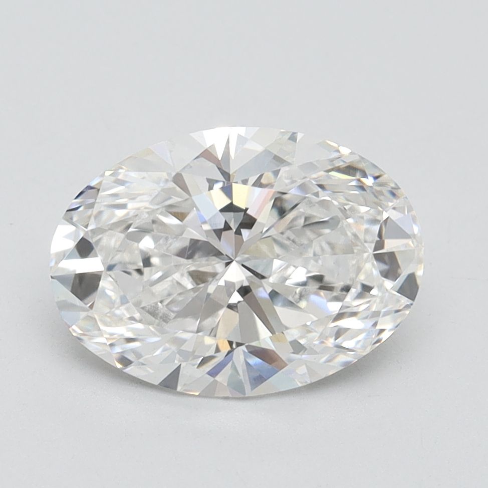 2.11 Carat Oval Lab Diamond with  Cut Diamond in 14KT  view 1
