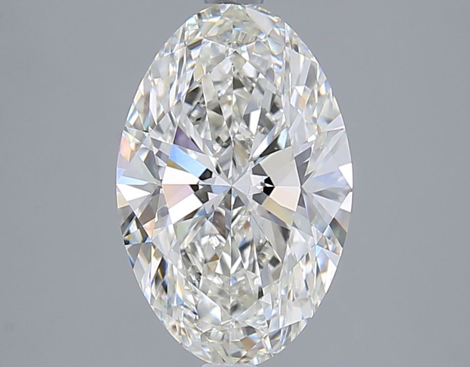 2.7 Carat Oval Lab Diamond with  Cut Diamond in 14KT  view 1
