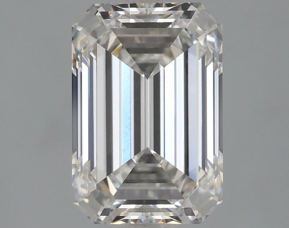 2.21 Carat Emerald Lab Diamond with  Cut Diamond in 14KT  view 1
