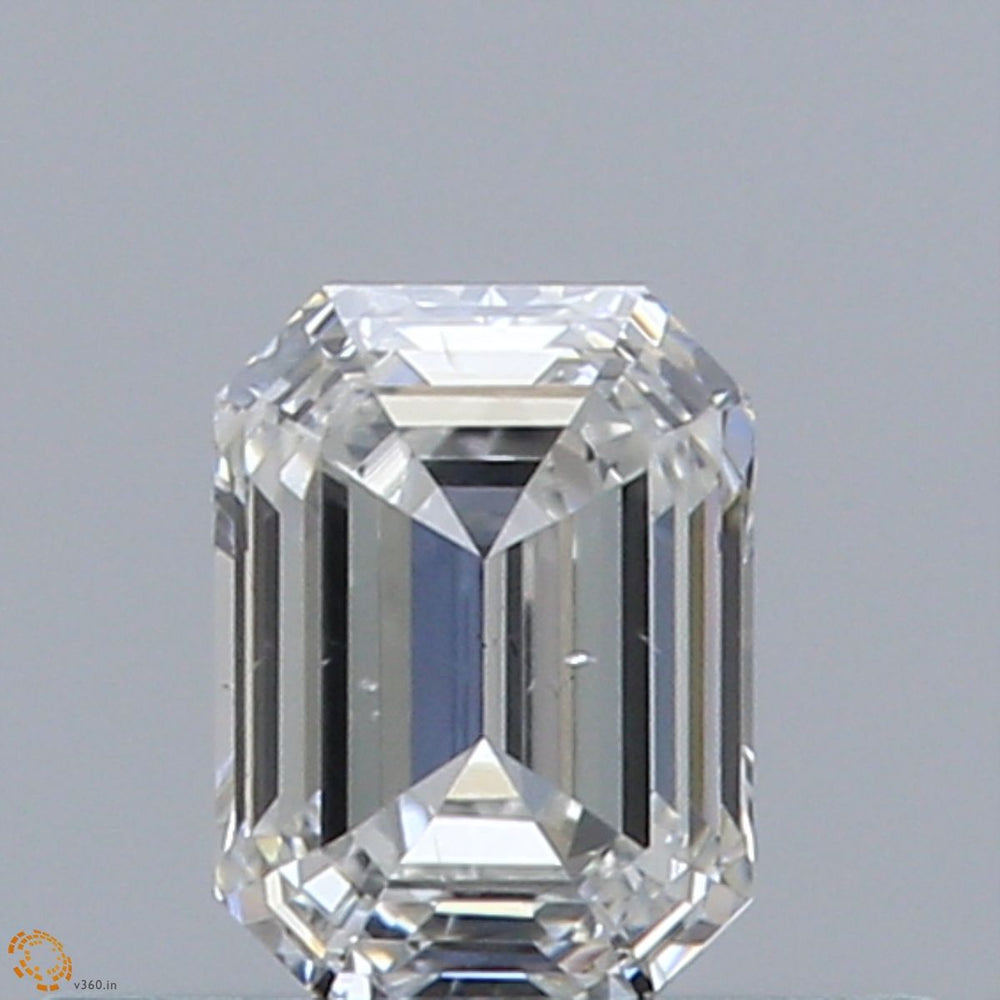 0.4 Carat Emerald Natural Diamond with  Cut Diamond in 14KT  view 1
