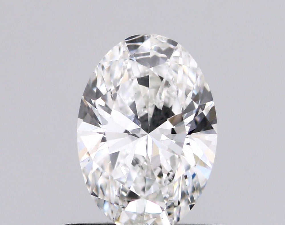 1.03 Carat Oval Lab Diamond with  Cut Diamond in 14KT  view 1
