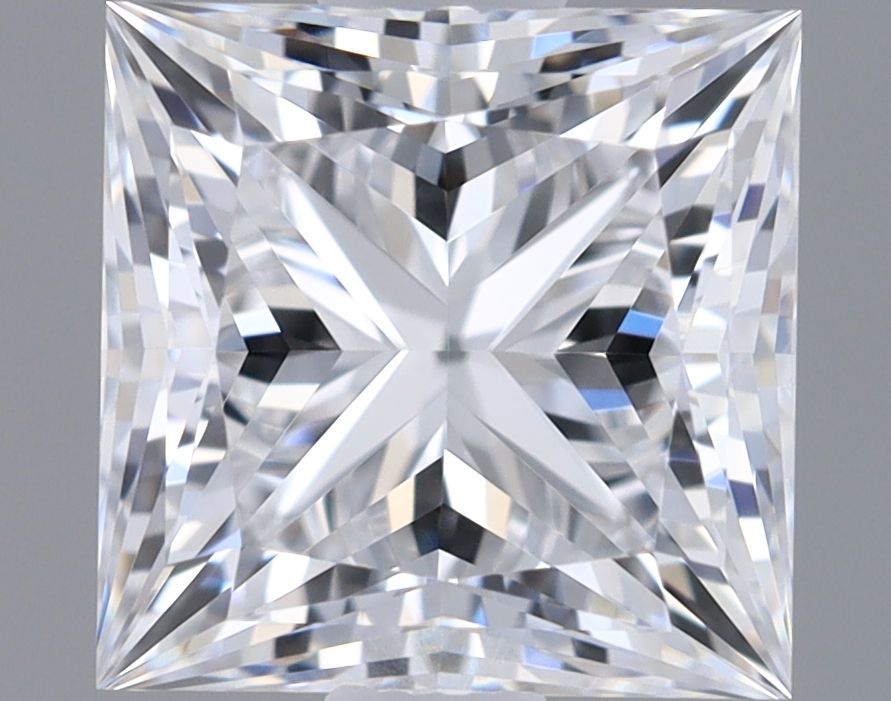 1.08 Carat Princess Lab Diamond with  Cut Diamond in 14KT  view 1
