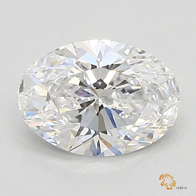 0.56 Carat Oval Lab Diamond with  Cut Diamond in 14KT  view 1
