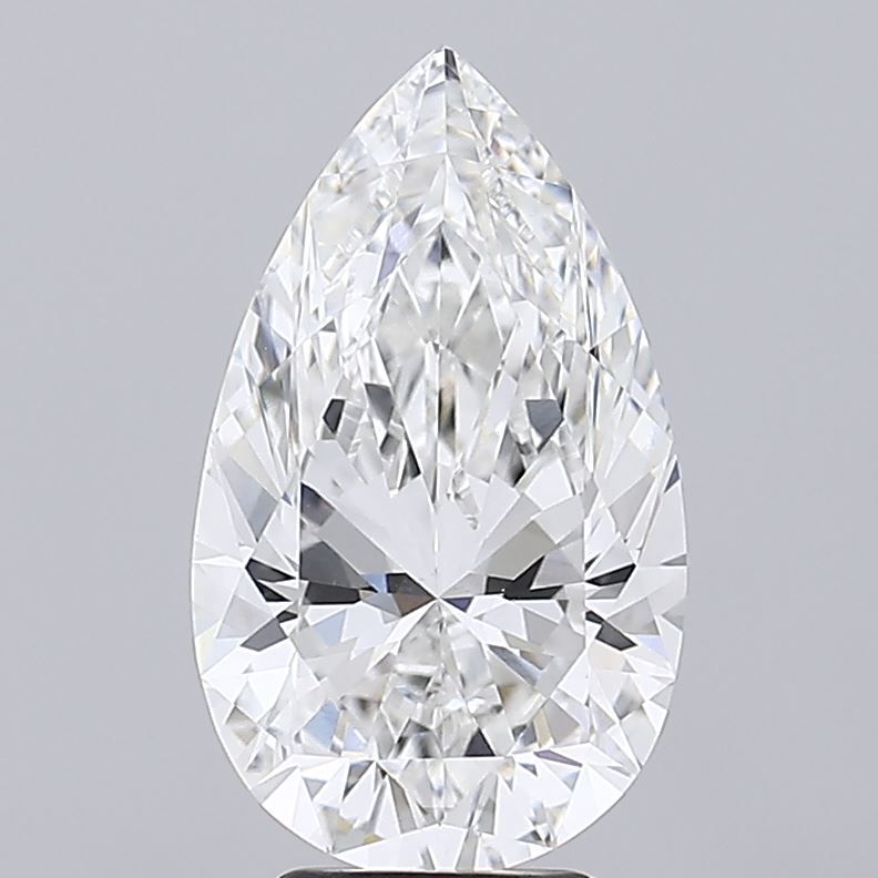 5.04 Carat Pear Lab Diamond with  Cut Diamond in 14KT  view 1
