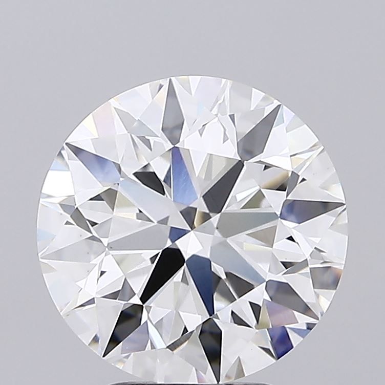 4.02 Carat Round Lab Diamond with  Cut Diamond in 14KT  view 1
